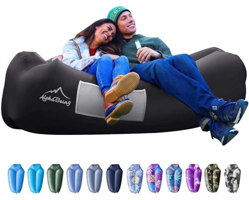 AlphaBeing Inflatable Lounger Beach Chair Accessories, Air Sofa Hammock Inflatable Couch for Camping Backyard Lakeside with Compression Sacks, Ideal Outdoor Gifts for Adults