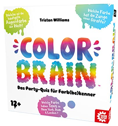 Game Factory 646234 Color Brain, das Farben-Partyquiz für Farbkenner, Partyspiel für 2-12 Spieler, Quizspiel für Erwachsene und Kinder ab 12 Jahren