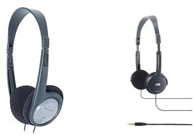 Panasonic Rp-Ht090 Cuffie A Padiglione Aperto, Leggere Per Ottimo Comfort, Cavo 5M Per Utilizzo Con Tv, Controllo Volume Sul Cavo, Porta Xbs, Altoparlante Da 30Mm & Jvc Ha-L50B Cuffie Mini/Leggere