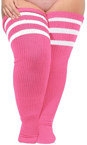 Moon Wood dam Plus Size Stripes Modestrumpor
