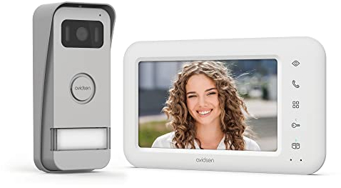 Visiophone Elia Avidsen couleur 7 pouces LCD, 2 fils éco-conçu, commande l'ouverture de portail,