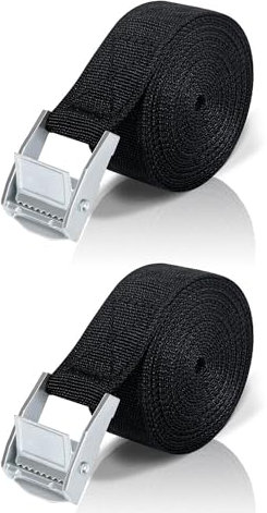 ieron Lot de 2 sangles d'arrimage avec cliquet, sangle de fixation de 1 m, sangles d'arrimage avec verrou de serrage, sangle d'arrimage pour porte-bagages pour voiture, vélo, diable
