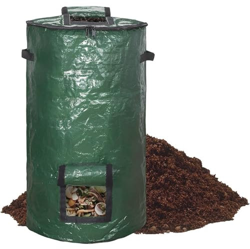 Sacchetto per la spazzatura per compost – Sacchetto per compost di grande capacità, robusto sacchetto per la spazzatura per compost riutilizzabile, sacchetto per rifiuti organico a prova di perdite