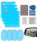 TPZORJX 8 Pcs film de protection contre la pluie pour rétroviseur de voiture, film de protection anti-buée pour rétroviseur latéral de voiture,pour les rétroviseurs et les vitres latérales de voiture