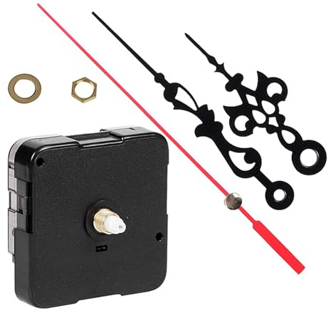 Glugahrif Juego de Mecanismo de Reloj, Funciona con Pilas, reemplazo de Movimiento de Cuarzo, Eje Largo y Corto, Movimiento silencioso para Reloj de Pared, Piezas de Repuesto para Reloj de Pared