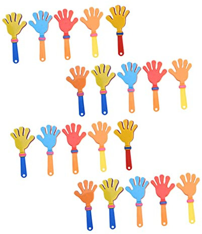TOGEVAL 20 Stück Palm Clap Cheer Krachmacher Konzerte Klatscher Rave Megaphon Pfeifen Zappeln Squishy Für Clapper Board Partys Klatscher Mini Handklatscher Klatschende Bauchmuskeln