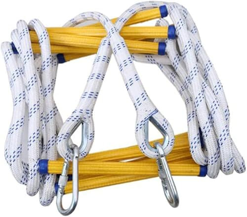 Escaleras de Escape de Incendios Escalera de Cuerda, Escaleras de Escape de Incendios Casas de 3 a 4 Pisos Escalera de Cuerda de Escape de Emergencia en Caso de Incendio 32 pies (10 m) Escal