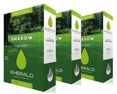 Emerald SHADOW, Semi Prato Resistente all’Ombra, Crescita Rapida, Colore Intenso, Alta Resistenza a Calpestio e Malattie, Ideale per Giardini e Zone Difficili, 1kg x 40mq (3, kg)