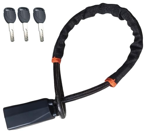 Steering Wheel Lock Anti Theft Car Security Device with 3 Keys Titan Lock Steering Wheel Seat Belt Lock Heavy Duty Fits Most Vehicles for Cars Trucks Vans SUVs Easy Install