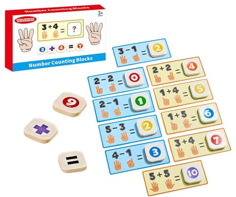 Genérico Tablero de Conteo con Dedos - Juguete Educativo Temprano - Juego de sumas y restas - para Aula Sala de Juegos Niños Niñas Educación en Casa Preescolar