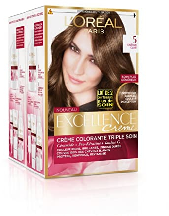 L'Oréal Paris Excellence Tinte Castaño, tratamiento Triple