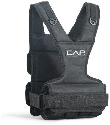 CAP Barbell Unisex-Erwachsene HHWV-CB030F Cap Damen Gewichtsweste Barbell 13,6 kg, Schwarz, 30 Pound