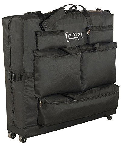 Master Massage Transporttasche für Massageliegen Nylongewebe Noch leichterer Transport Schwarz (Mit Rädern), Mittel