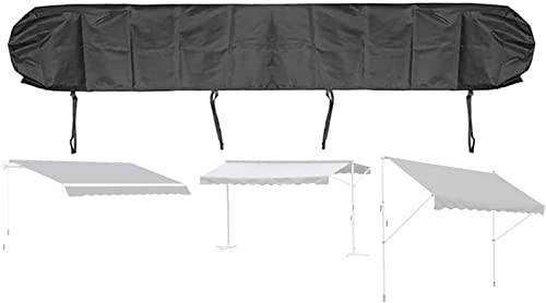 DFEO@MF Markisenschutzhülle, Schutzhülle für Markisen Wasserdicht, Terrassenüberdachung Markisenabdeckung, Sonnenschutz, Wetterschutz, 210D Oxford-Tuch, für die Lagerung im Winter (2.5m,Black)