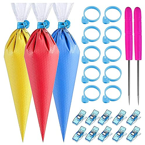 Vrttlkkfe 122 sacchetti per tubazioni punta – 100 sacchetti usa e getta per glassa/decorazione – decorazione