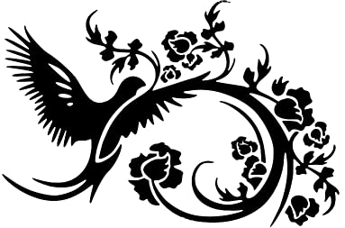 Car Sticker Flower Tendril Bonnet Sticker Car Bird Sticker for Body Side Bumper Rear Window Tuning Sticker Tattoo Car Vine Sticker for Car Motorcycle