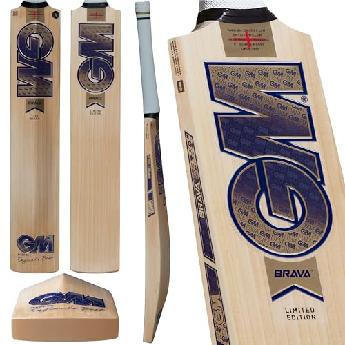 Gunn & Moore Brava, Mazza da Cricket in salice Inglese Unisex, Full Size