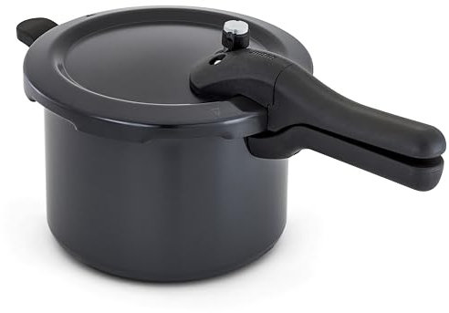 Judge Pressure Cooker, Hard Anodised 5L, (24.5cm) With Steamer Basket, Great Healthier and Quicker Cookware, Suitable for All Hob Types Except Induction