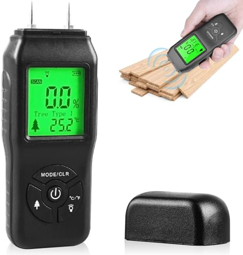 Humidimètre numérique pour bois, humidimètre non invasif, détecteur pour différents types de mortier en bois, papier, mortier