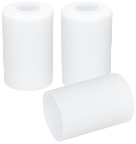 PATIKIL 6 X 4 Pollici Sostituzione Paralumi In Vetro Smerigliato Bianco 3 Pezzi Paralume A Cilindro In Vetro Artigianale Per Lampadari Applique A Parete Con Attacco Da 1-5/8 Pollici
