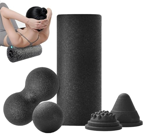 Set de rouleaux de fascia, rouleau de fitness haute densité, appareil d'entraînement pour muscles du mollet, hôtel, pilates, yoga