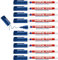 edding 404 Permanentmarker - blau - 10 Stifte - feine Rundspitze 0,75 mm - wasserfest, schnell-trocknend - wischfest - für Karton, Kunststoff, Holz, Metall, Glas