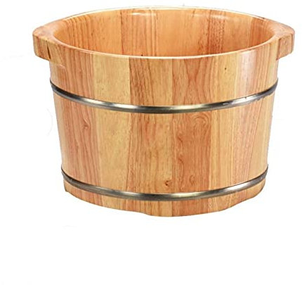 Baignoires De Bain De Pieds En Bois Faites à La Main, Seau Pour Bain De Pieds, Accessoires De Sauna Seau à Eau De Seau De Sauna, Robuste Et Durable Pour Un Tonneau Relaxant Pour Les Pieds, 26cm