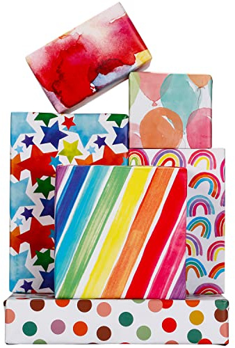 Carta da regalo OPPLESIN, 12 fogli 70 * 50 cm Carta da imballaggio riciclata con 20 m di spago ed etichetta, per compleanni, feste e regali per anniversari.