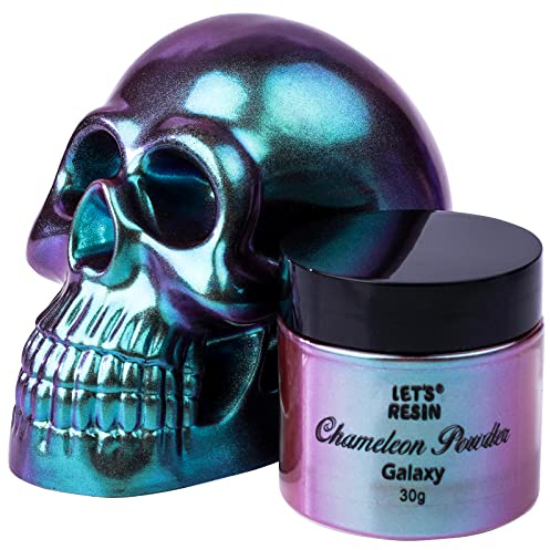LET'S RESIN Chamäleon-Glimmerpulver, 30 g, Farbwechsel-Mica-Pulver für Epoxidharz/Becher, Galaxie-Chrom-Pulver-Pigment für Nagelkunst, Malerei, Seifenherstellung, Kerzenherstellung, Schleim