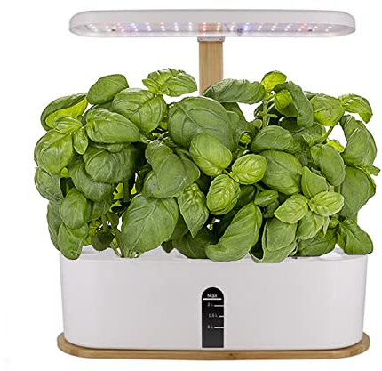 MKNZOME Système de Culture Hydroponique, 10 Dosettes Potager Interieur avec Lampe de Plante, Kit prêt à Pousser Accueil Gardening Kit pour Croissance des Herbes et Légumes Frais, Hauteur Réglable#1