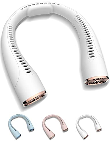 KENSUKA Halsventilator NF4, Tragbarer Nackenventilator mit 9600mAh Akku, USB-Aufladung, 5 Geschwindigkeitsstufen, 180° verstellbar, ideal für pendeln, Sport, Reisen