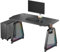 ULTRADESK Booster Computertisch Gaming-Schreibtisch - Stahlkonstruktion - Platz für Zwei Monitore - Futuristische Formen - Beinfreiheit und Mehr - Inklusive Zubehör - 136x70,5 cm - Schwarz