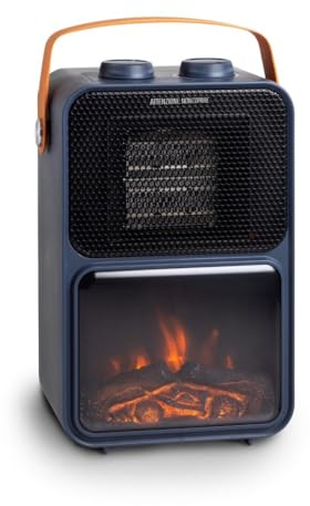 Innoliving Termostufa Elettrica INN-582 con Oscillazione - 1200W, Termostato Regolabile, Effetto Caminetto e Protezione di Sicurezza