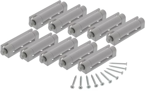ToniTec Fönsterband, vitt plastfönstergångjärn 75 x 20 x 14 mm, 10 stycken skruvband för fönster eller dörrar inklusive skruvar för montering