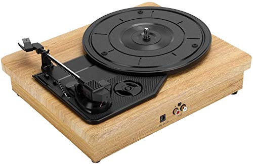 Vinylspelare Vintage, Vinylskivspelare 33/45/78 RPM Stöd för skivspelare 7 10 12 Vinylskivor Filmskivor Dubbel för ljudsignalutgång för RCA R/L-utgång USB-gramofon