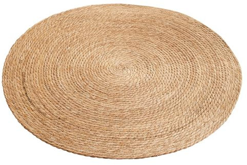 SHOOYIO Alfombra de paja tejida a mano natural trenzada para yoga, fitness, descanso al aire libre, relajación, decoración de cocina