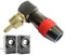 Adaptador RCA de ángulo recto, adaptador de ángulo Rcas, adaptador en forma de L | Conector de soldadura de audio chapado en oro, conector adaptador, conectores de cable de altavoz de audio y vídeo