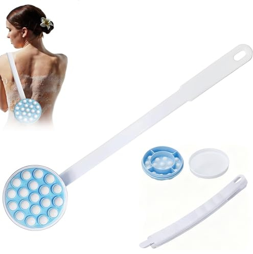 2 en 1 ayuda de crema para espalda, cepillo de espalda, cepillo de ducha, cepillo de espalda con mango largo, cepillo de ducha para espalda, cepillo de baño, cepillo de baño para adultos y niños