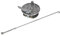 Bremsschild hinten komplett einbaufertig mit Bremsstange - für Simson S51, S53, S70, S83