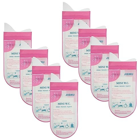 COITEK Einweg-Urinbeutel, 8 Stück Camping Pee Bags, Einweg-Urinal, Erbrochenbeutel für Reisen, Urinal, Toilette, Stau, Notfall, tragbare Bienentasche, Herren, Frauen, Patienten
