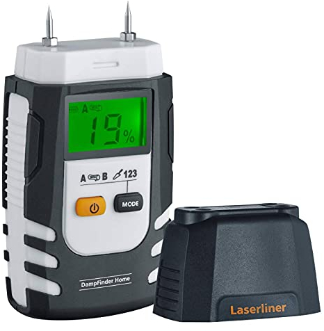 LASERLINER - DampFinder Home - Humidimètre/Testeur d’humidité - Mesures précises - Bois et Matériaux - Polyvalent - Affichage sur écran digital - Manipulation facile