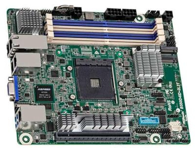 ASROCK B550D4ID-2L2T Kompatibel mit AMD Socket AM4 Prozeduren, Mini-ITX-Format