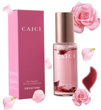 CLY AMS Hair Perfume,Hair Perfume Oil with Rose Makes Hair Smooth Split-Free Shiny and Not Easy to Break,Suitable for Frizzy Hair Damaged Hair Due to Perm and Dyeing