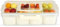 wenrescry Boîte à goûter avec 8 compartiments – Bol à collation portable avec couvercle et poignée, assiette à collation lavable au lave-vaisselle, boîte de rangement pour bonbons, fruits, biscuits,
