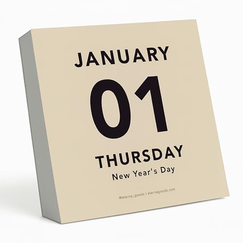 2026 Large Text Daily Calendar | Today Is Box Calendar with Big Dates For Easy Reading, Great for Home or Office, Calendar Gift For Her or Him. Hanging Wall Calendar for Work