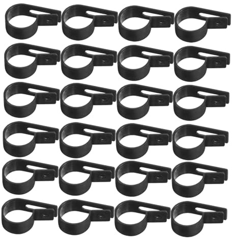 SHINEOFI 500pezzi Morsetto Per Cavi in Plastica Tipo r Clip Fermacavi Nera Da Organizzatore Per Cavi Per Tubi Di Fissaggio Kit Di Gestione Per Uffici Domestici