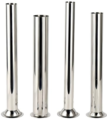 PENCHEAK 4 tubos de relleno de acero inoxidable para máquina de llenado de salchichas con embudo, piezas de relleno fáciles de usar para el hogar
