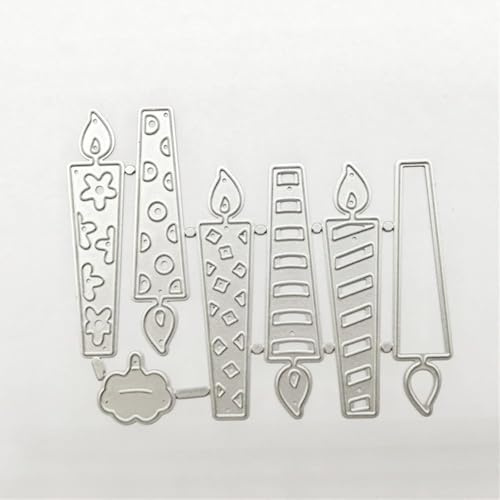Candles Die Cut for Card Making, Scrapbooking Die-Cuts, Metal Cutting Dies Congratulations Die Cuts Happy Birthday Embossing Stencils Template for DIY Scrap-Booking Decor Wedding Blessing Card