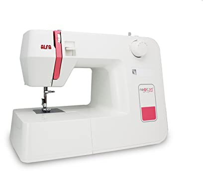 Alfa Next 20 Spring+ Maquina de Coser, Rosa Coral, 30 x 19 x 37 cm
