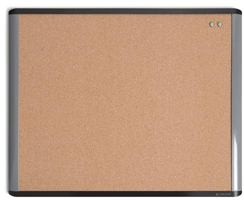 U Brands Mod en liège Tableau d'Affichage, 50,8 x 40,6 cm, cadre noir et gris